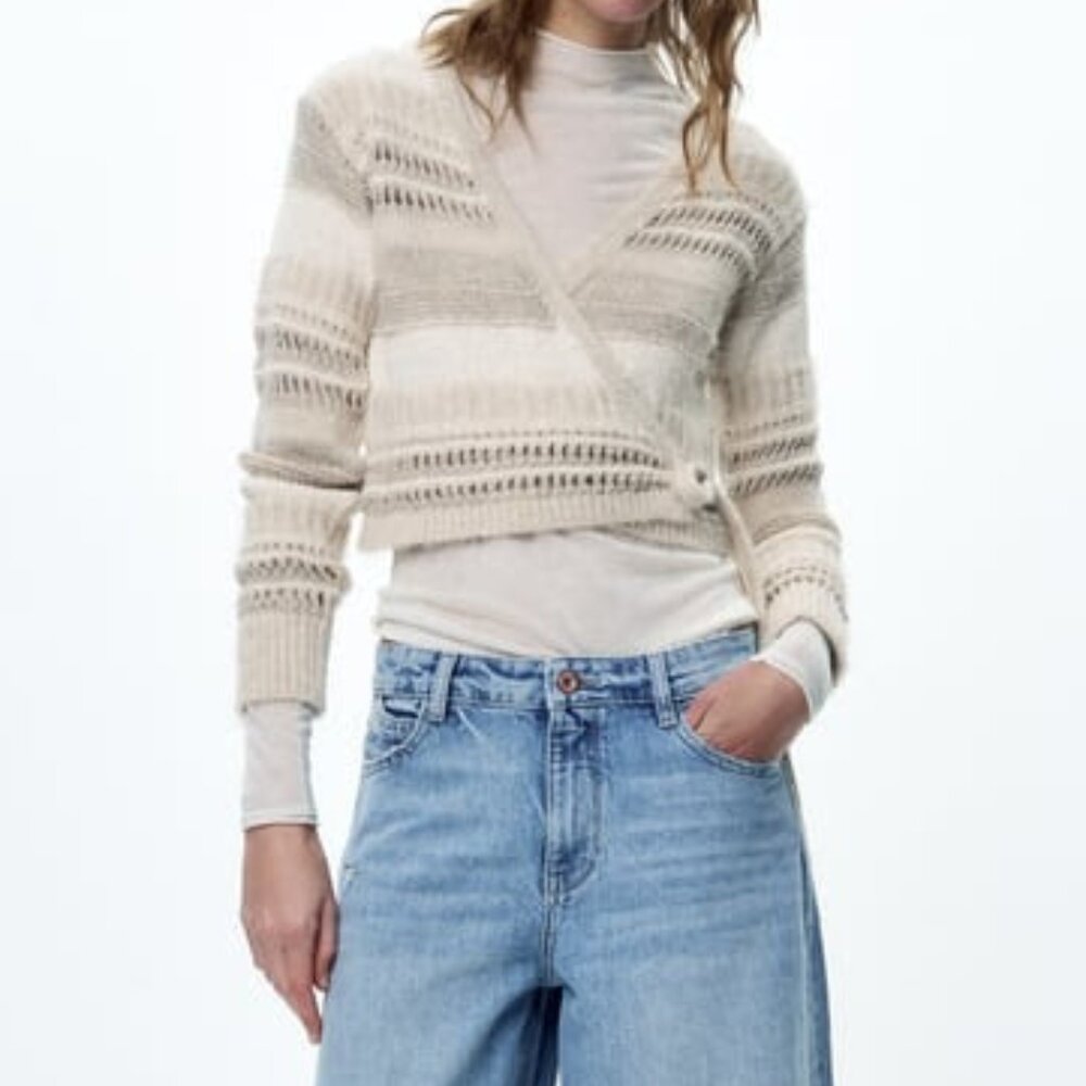 Zara Knit Wrap Top
